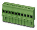 Printed Circuit Board Connector Plug Type Screw Connection 320V 12A 3-Position 5 mm Pitch Green