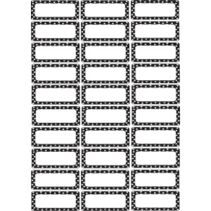 Die-Cut Magnetic Foam Black & White Dots Labels/Nameplates, Pack of 30