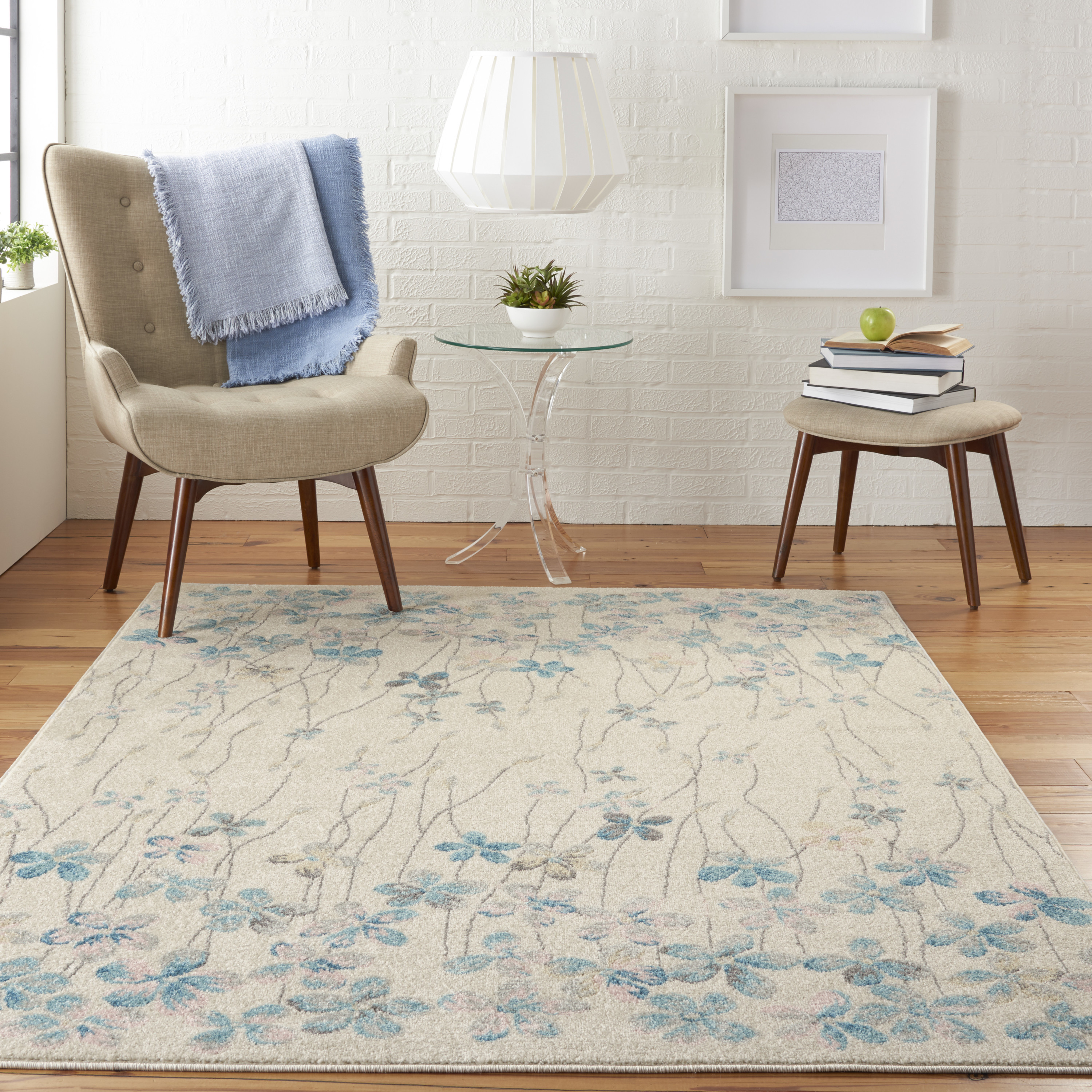 Nourison Tranquil 6' x 9' Ivory Contemporary Indoor Rug