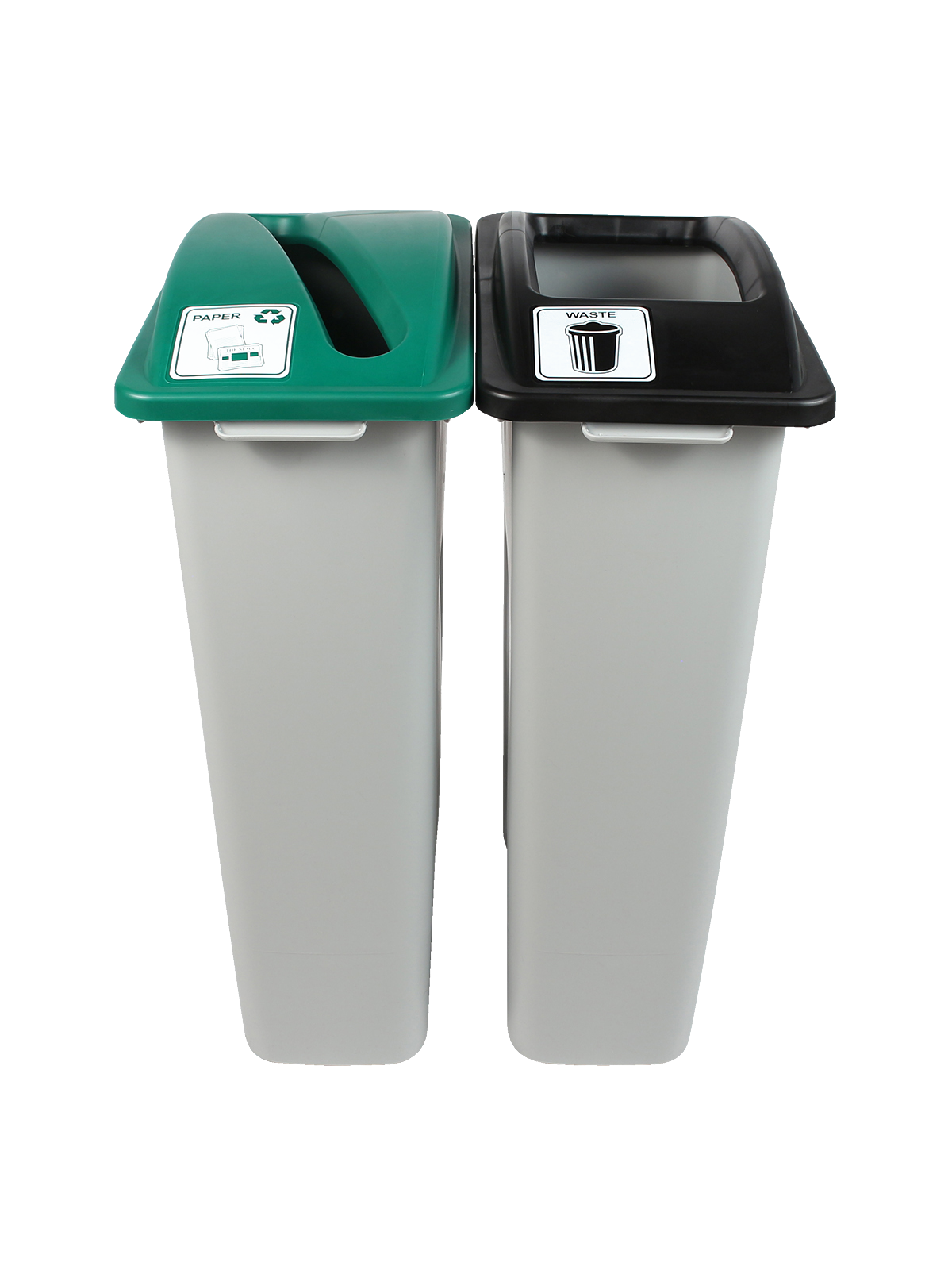 WASTE WATCHER – Double – Kit – Paper-Waste – Slot-Full – Grey-Green-Black