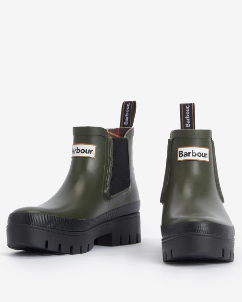 Halton Ankle Wellingtons Olive-Black