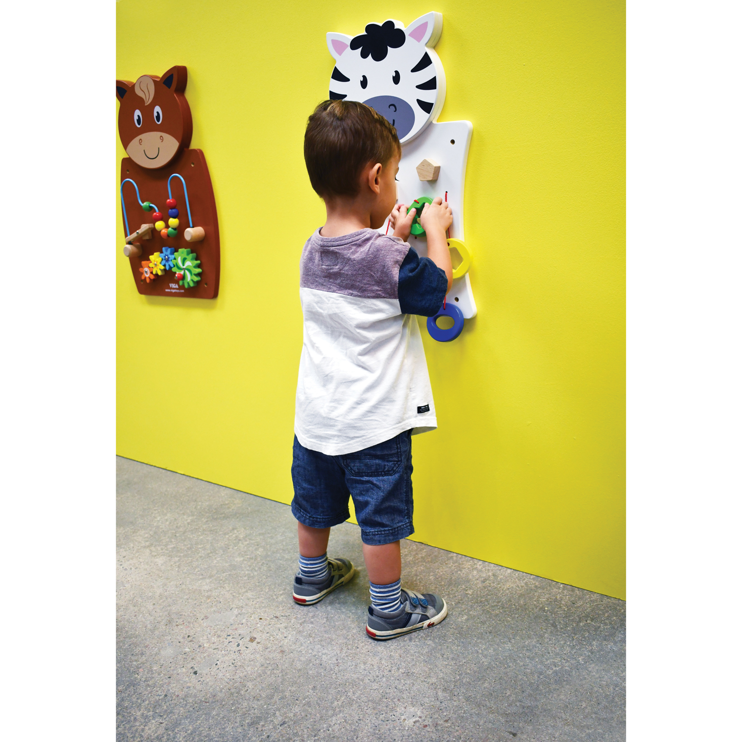 Learning Advantage Zebra Activity Wall Panel - Toddler Activity Center image number null