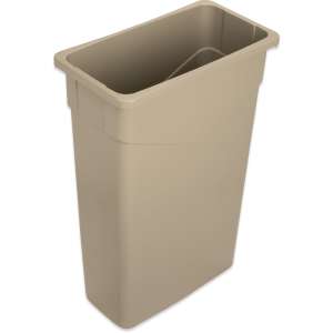 Carlisle, TrimLine™, 23gal, LLDPE, Beige, Rectangle, Receptacle