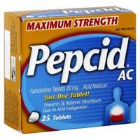Pepcid® AC Famotidine 20 mg Acid Reducer Tablets Maximum Strength