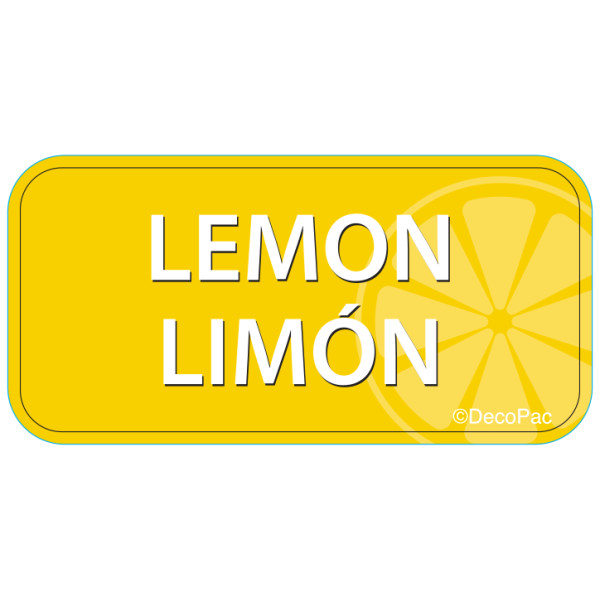 Lemon Label PhotoCake® Edible Image® Merchandising Label
