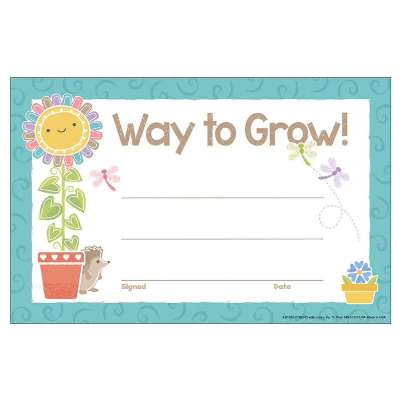 Way to Grow Good to Grow Recognition Award, Pack of 30