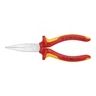 Long Nose Pliers-Flat Tips-1000V Insulated, 6-1/4 in., Multi-Component, VDE