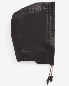 Waxed Cotton Plain Hood Olive