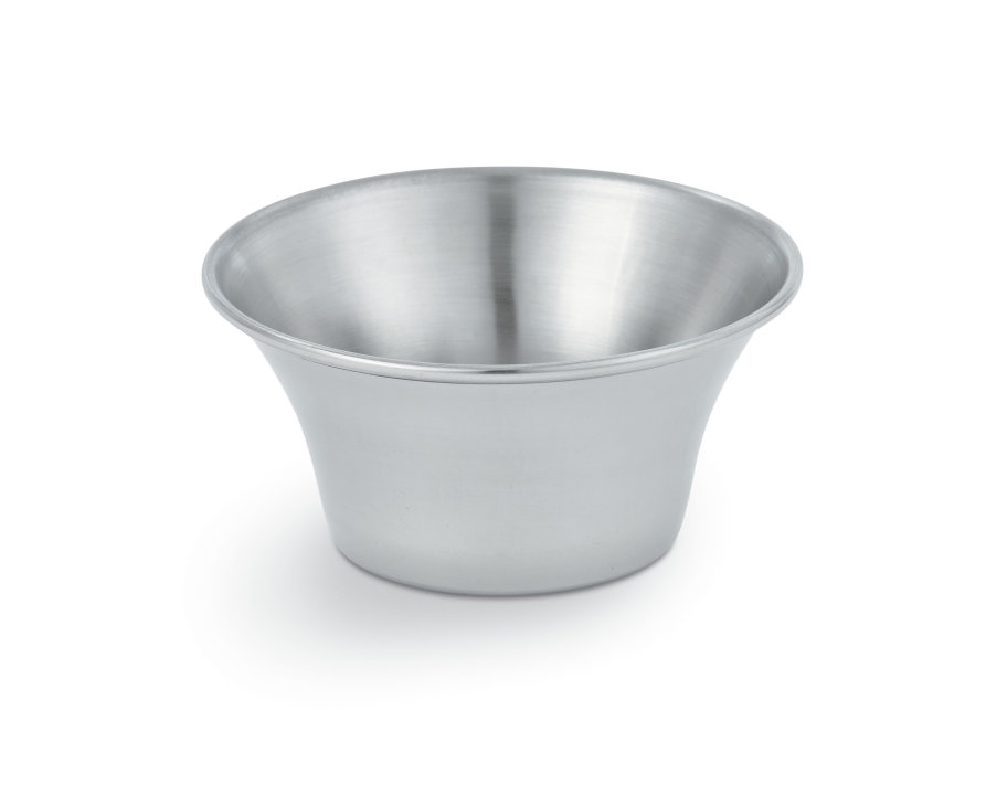 4-ounce flared stainless steel sauce cup