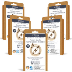 Pocket Sundial 3D Wooden STEM Model 5-Pack