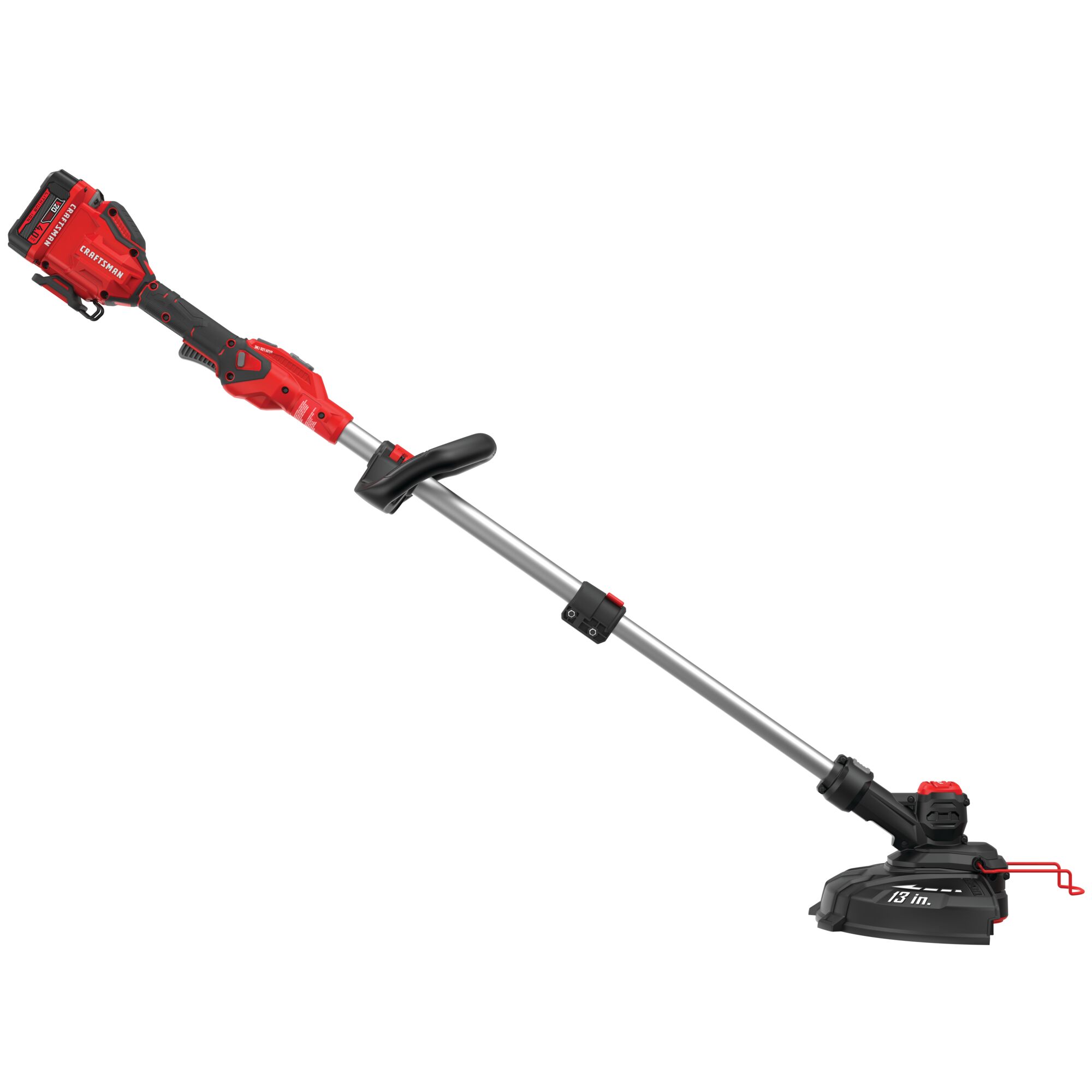 20 volt weedwacker 13 inch cordless string trimmer and edger with push button feed kit.
