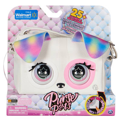 Purse Pets, Rainbow Pup Interactive Purse Pet with Over 25 Sounds and Reactions (Walmart Exclusive), Kids Toys for Girls Ages 5 and up
