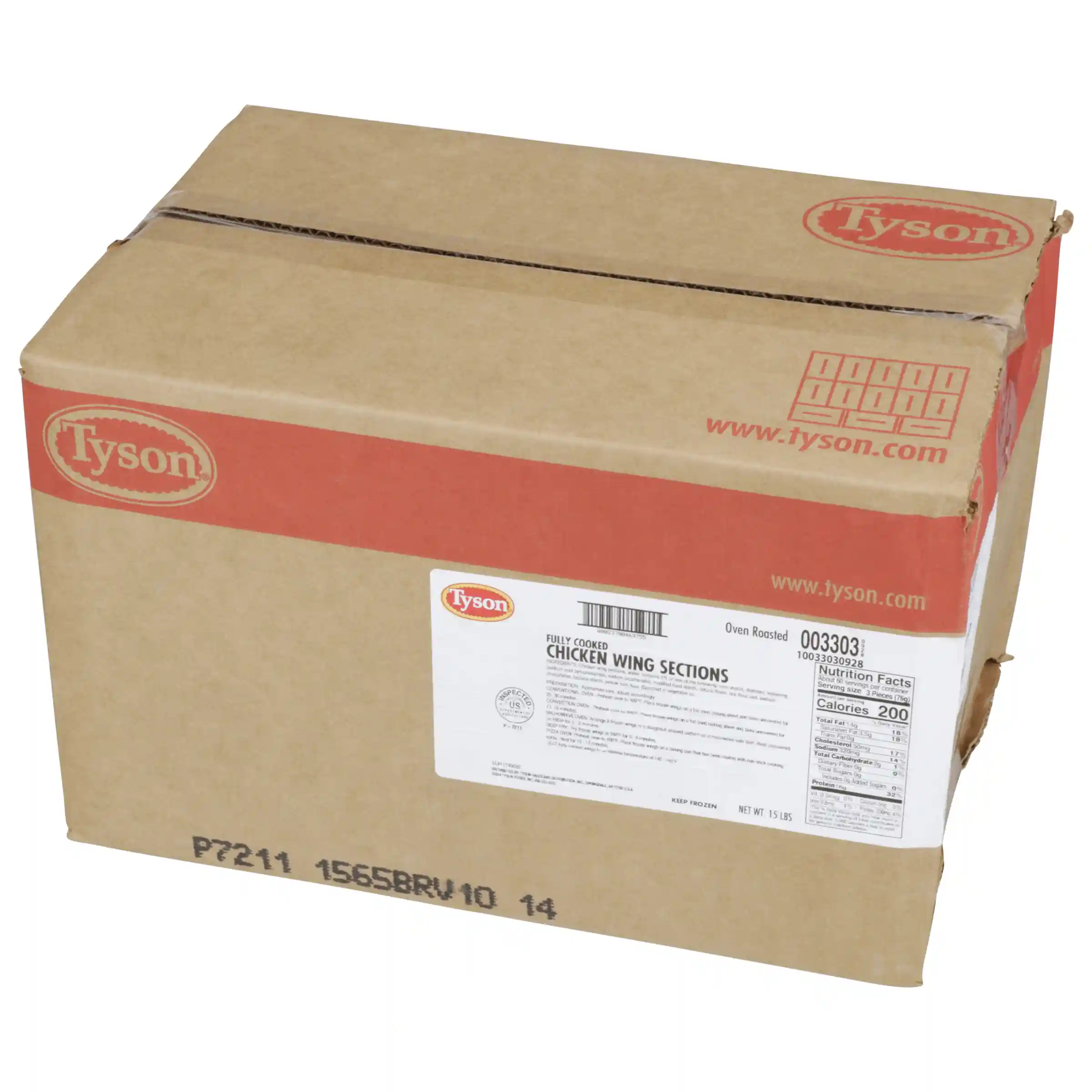 Tyson® Fully Cooked Unbreaded Oven Roasted Bone-In Chicken Wing Sections, Medium_image_5