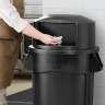 Rubbermaid Commercial, BRUTE, Dome, Resin, 44 gal, Black, Receptacle Lid