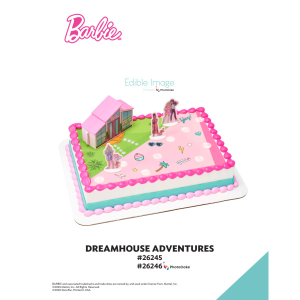 Barbie™ DreamHouse™ Adventures The Magic of Cakes® PhotoCake® Enhanced Background Page