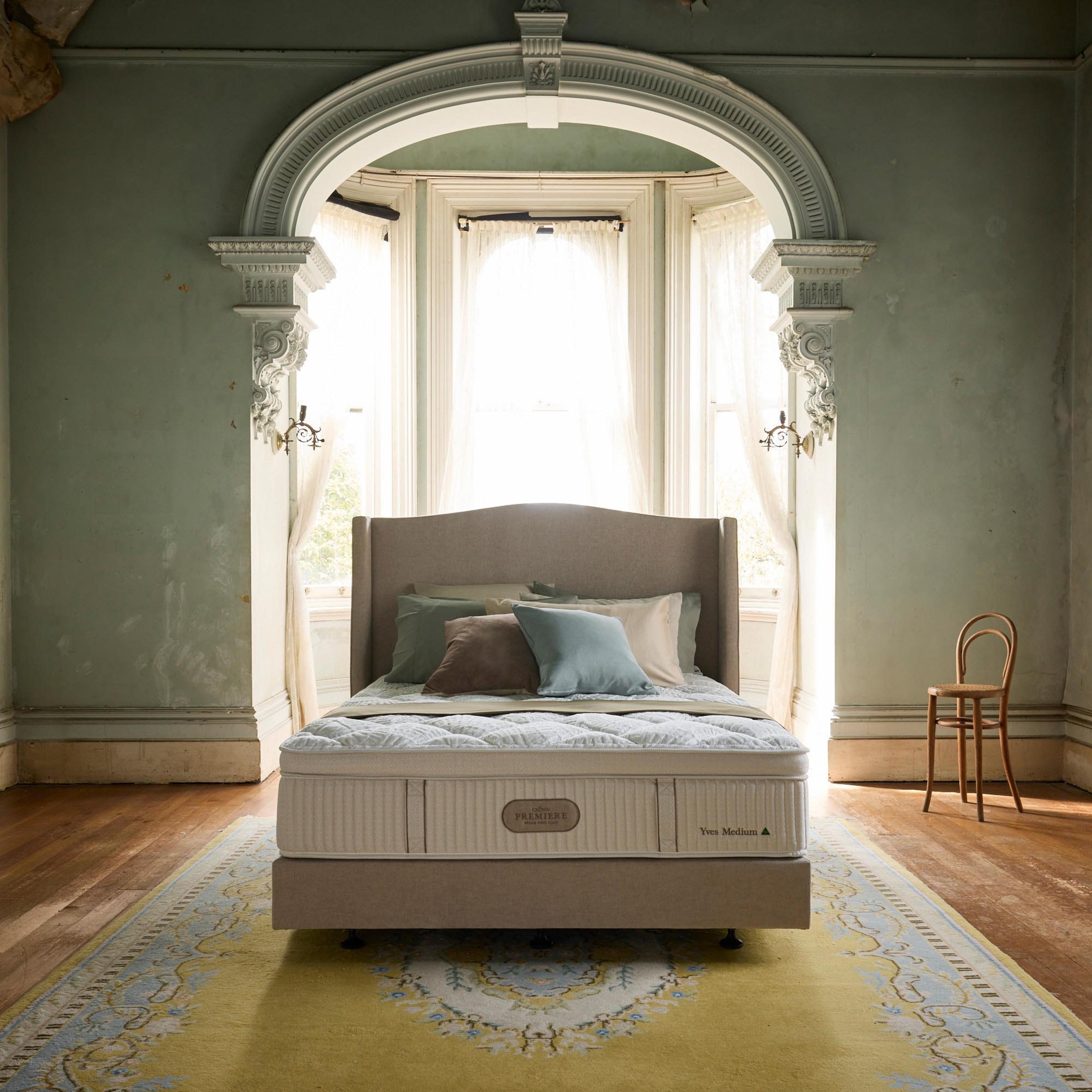 Lifestyle image of the  Crown Posture Bedding Premiere Yves Mattress, Medium from Forty Winks