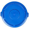 Rubbermaid Commercial, BRUTE, Self-Draining, Round, Resin, 55 gal, Blue, Receptacle Lid