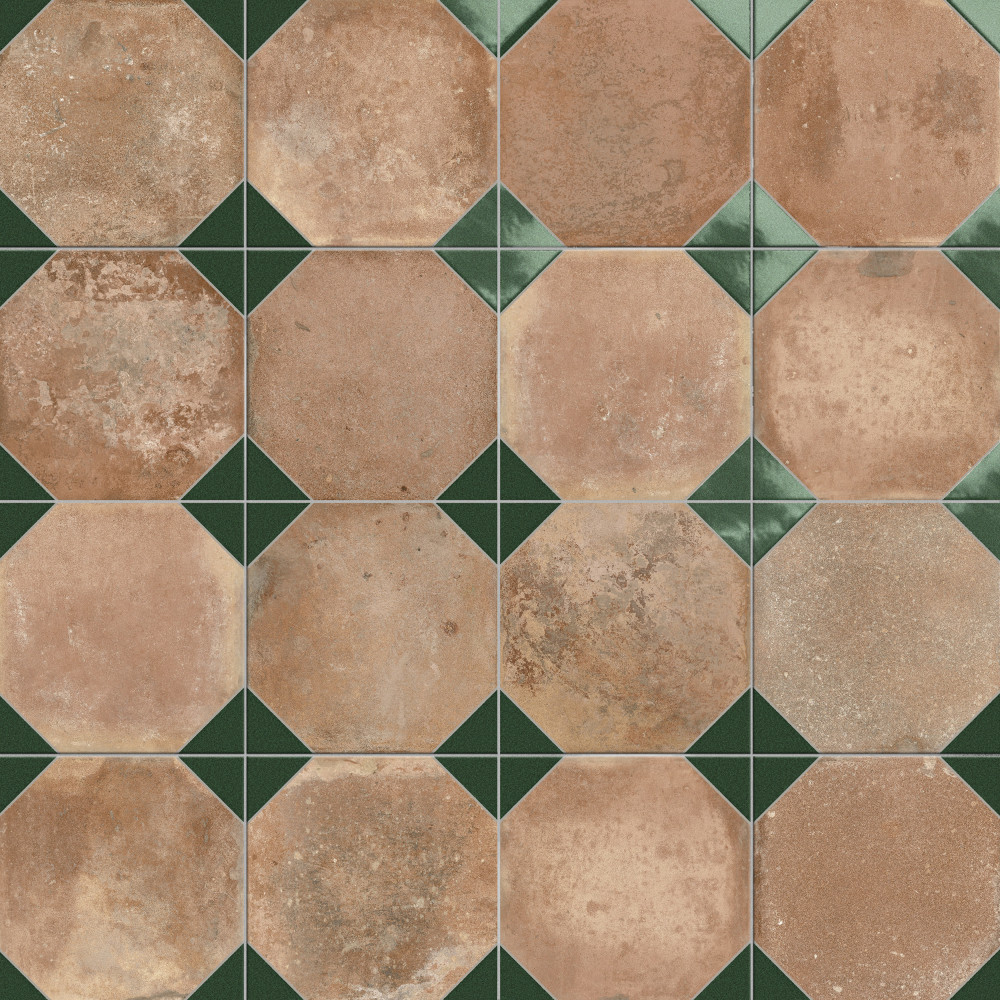 Kings Nonna with Spruce Corner 17-7/8 in. x 17-7/8 in. Porcelain Floor and Wall Tile
