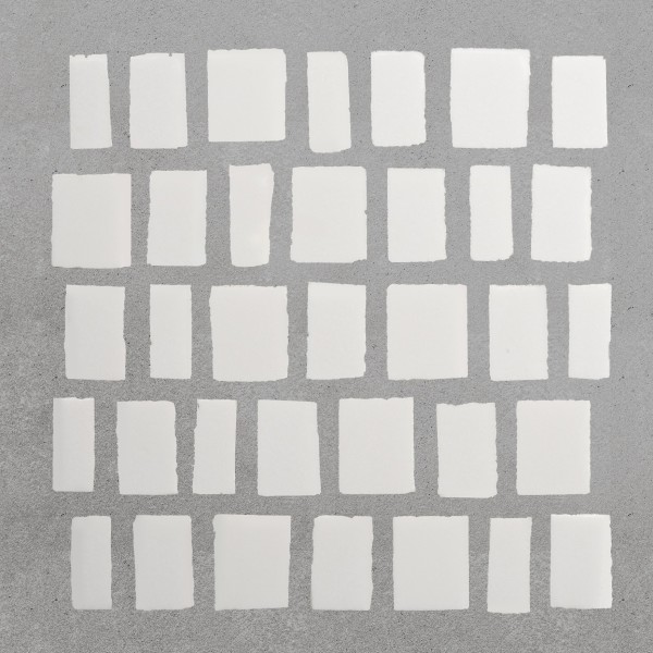 lapidary | rough cut mosaic sheet | thassos (large joint) 