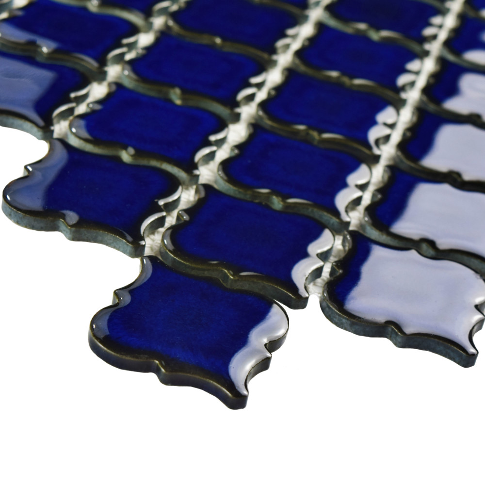 Hudson Tangier Blue Eye 12-3/8 in. x 12-3/8 in. Porcelain Mosaic Tile