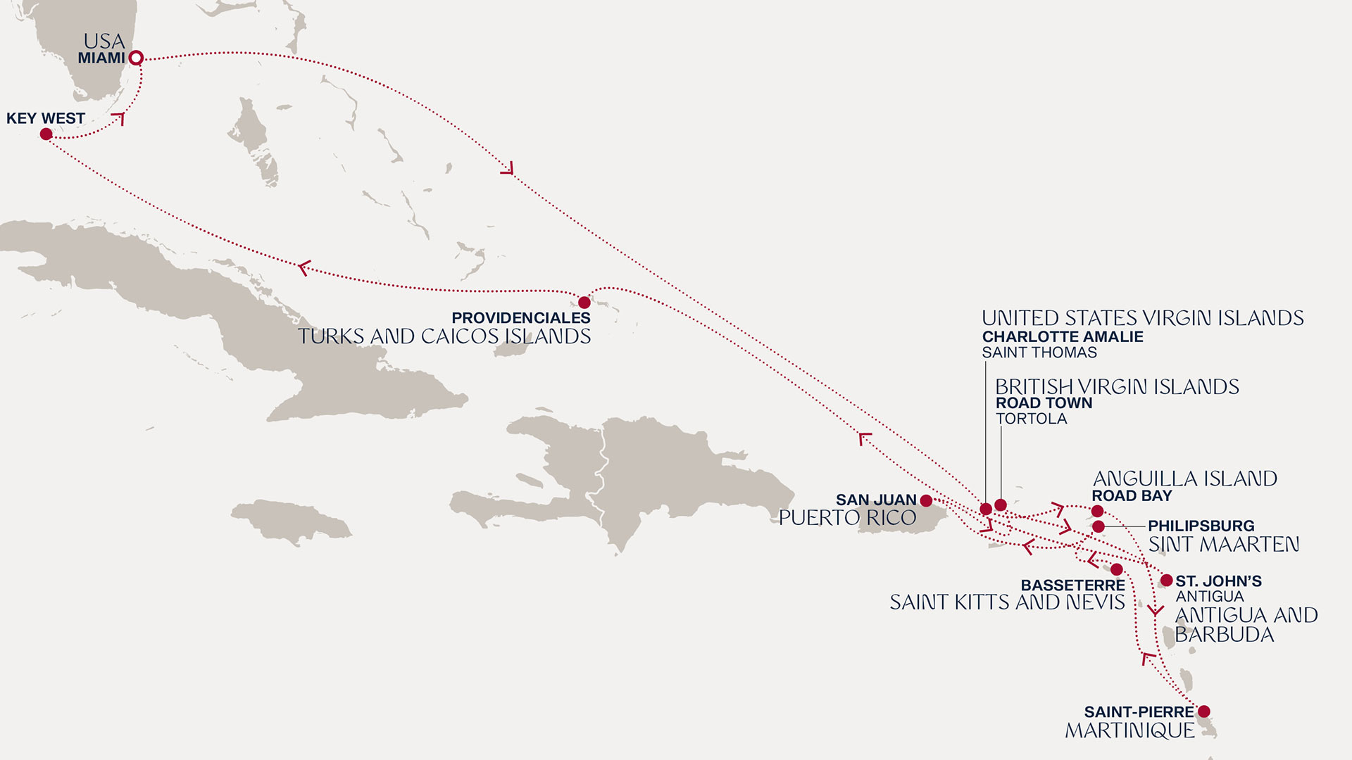 Itinerary map