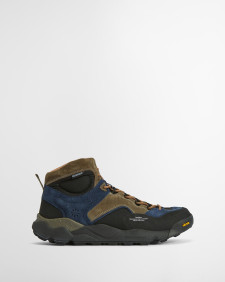 Barbour x Flower Mountain Back Country Uni Mid Trainers Navy Olive