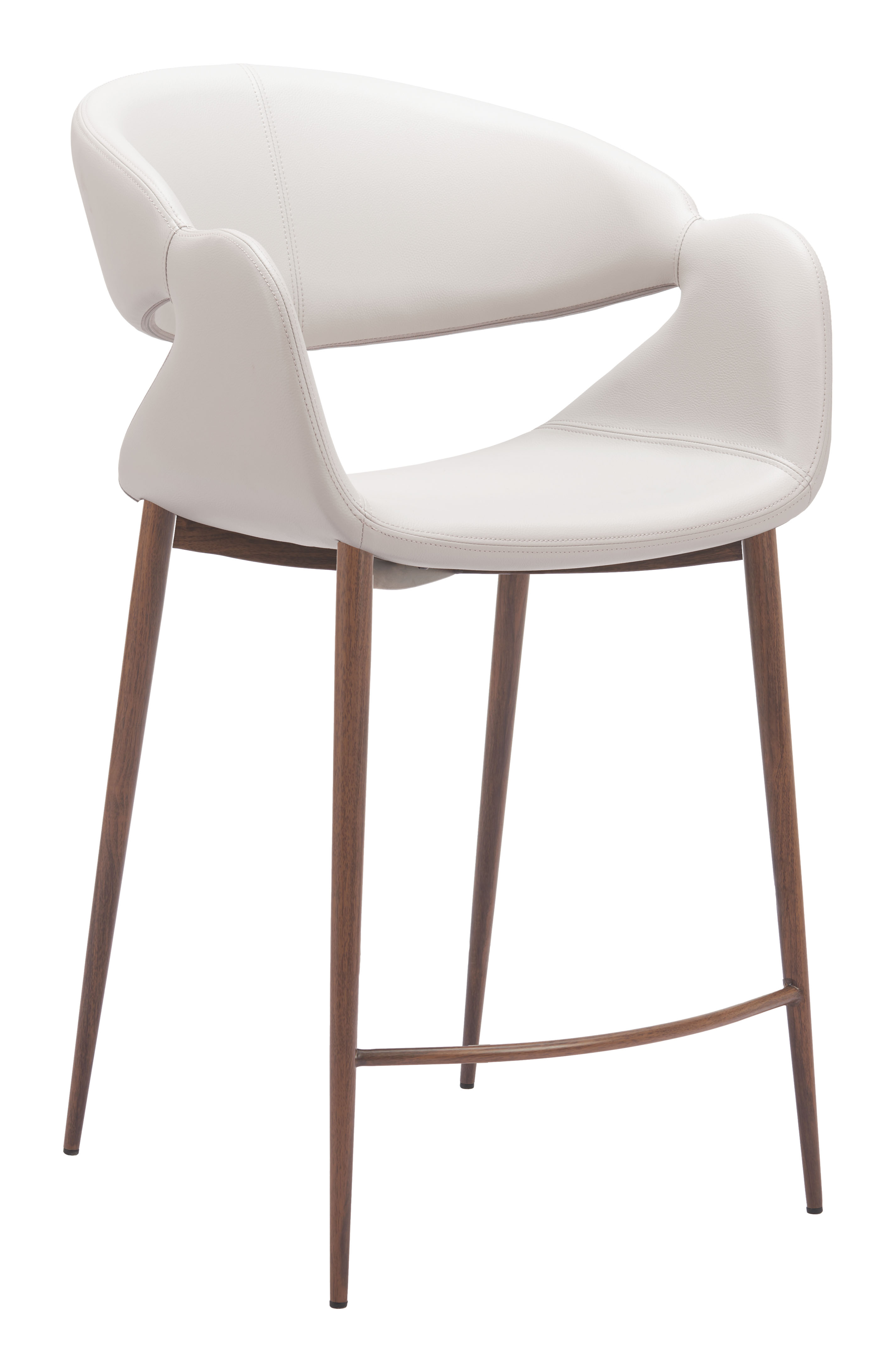 Limay Counter Stool Beige & Walnut product image