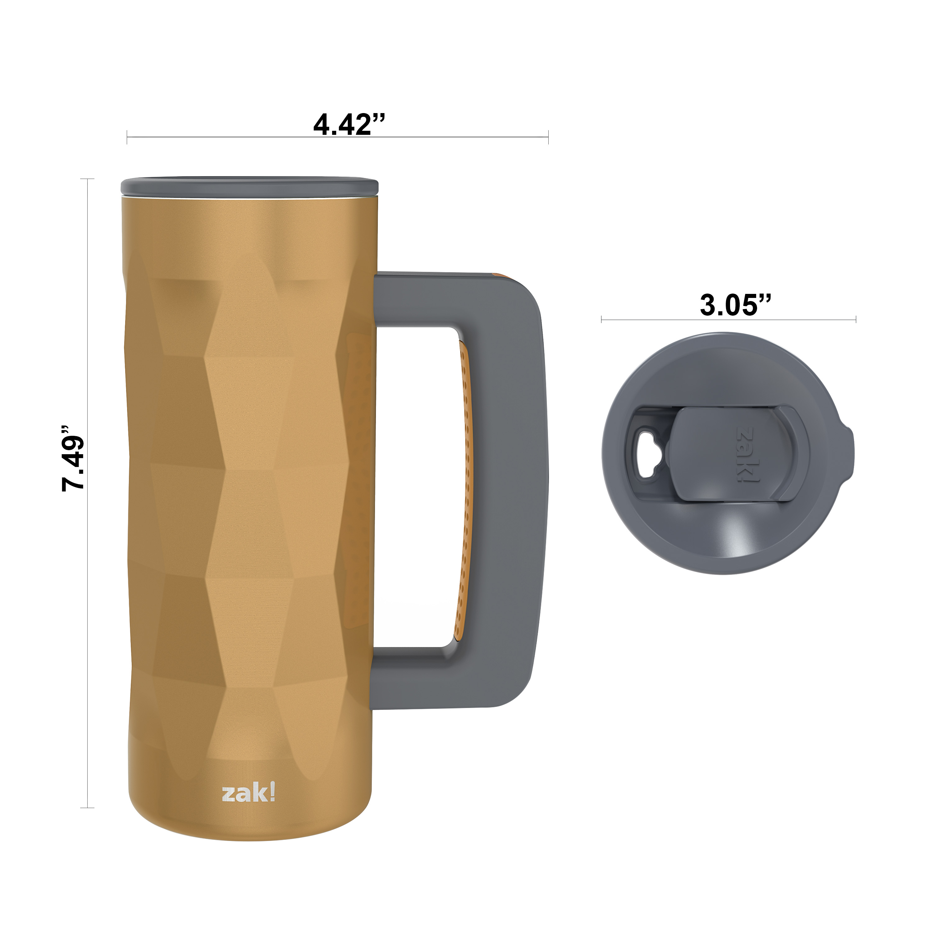 Fractal 16 ounce Vacuum Insulated Stainless Steel Mug, Bronze slideshow image 5 Fractal 16 ounce Vacuum Insulated Stainless Steel Mug, Bronze slideshow image 5