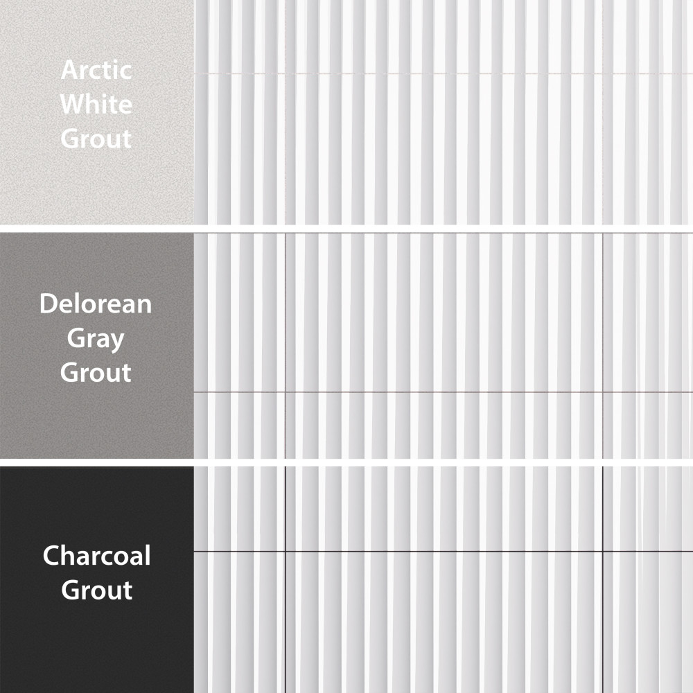 Crown Heights Rubik Glossy White 5-7/8 in. x 11-3/4 in. Ceramic Wall Tile