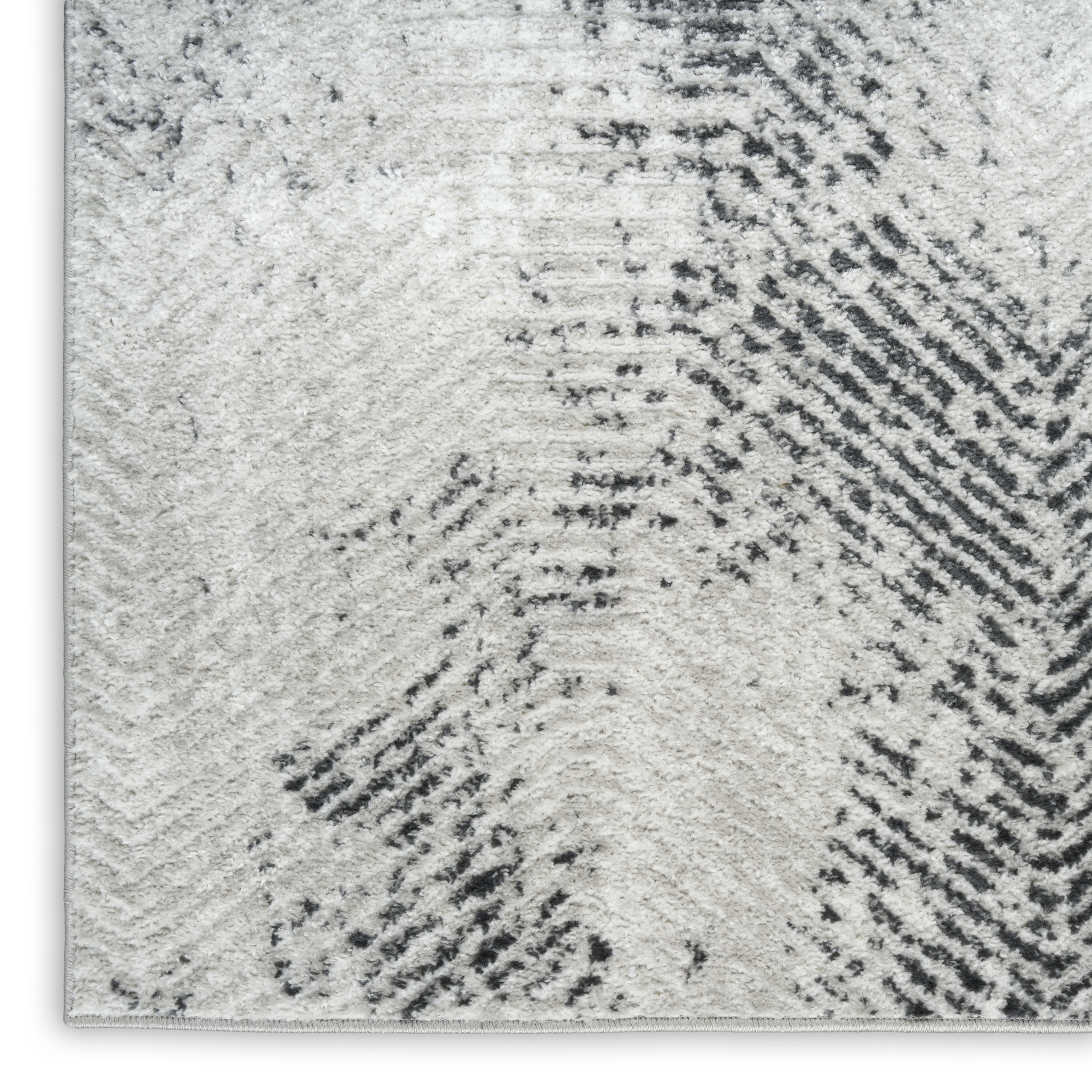 Nourison Dekor 4' x 6' Grey Charcoal Modern Indoor Rug
