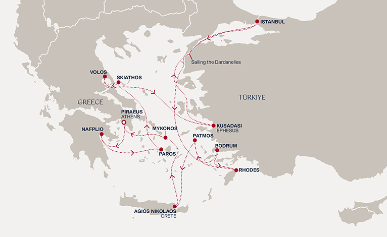 Itinerary map