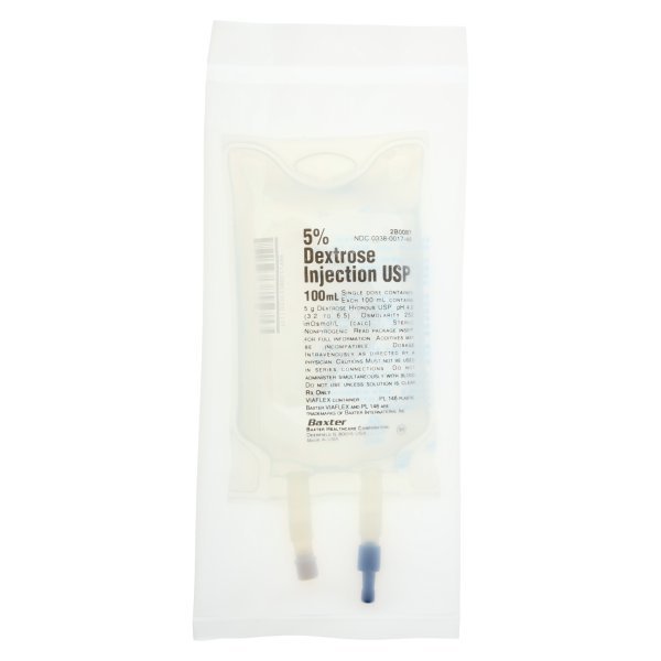 Each- Dextrose 5% Injection Water 100ml Viaflex Container
