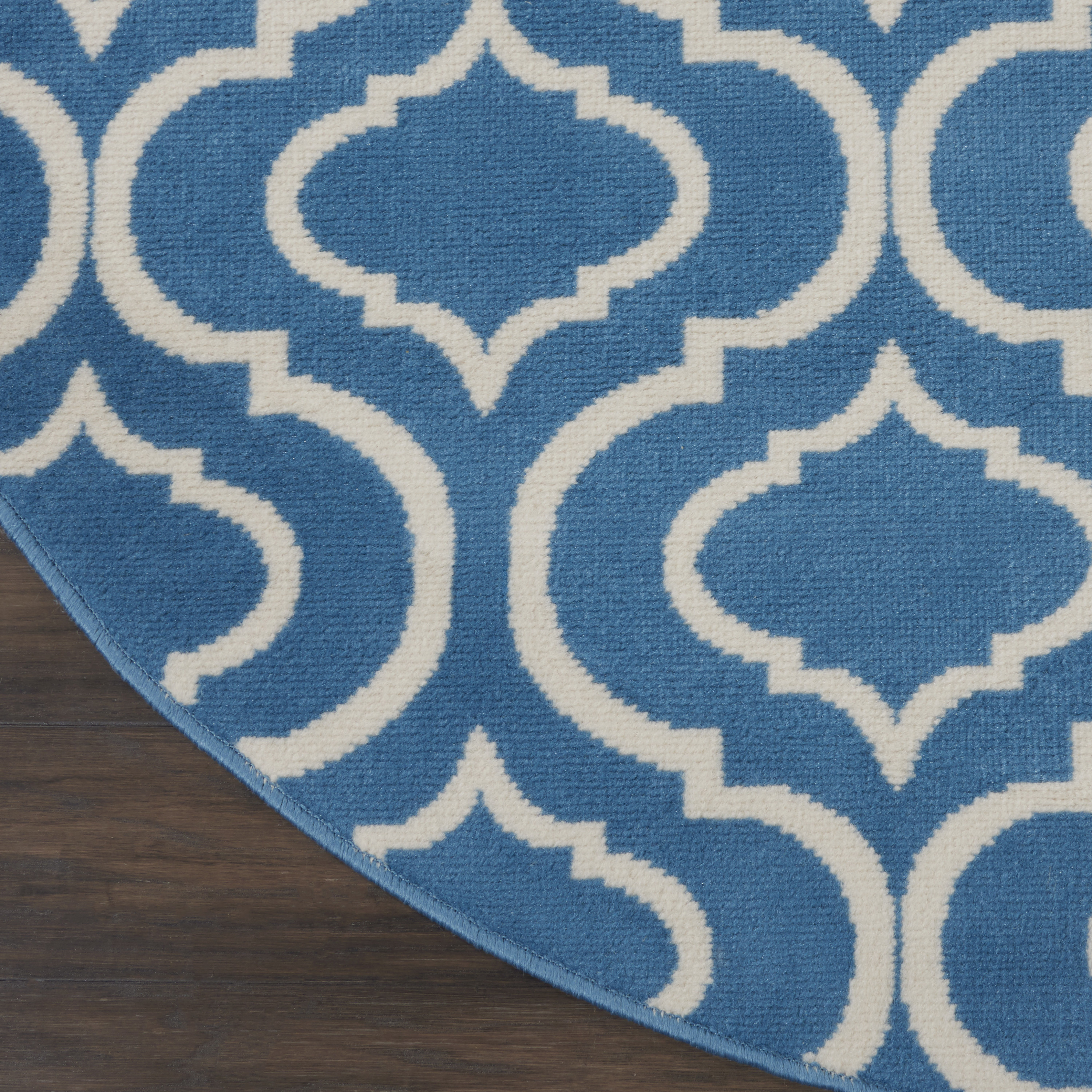 Nourison Jubilant 8' x Round Blue Contemporary Indoor Rug