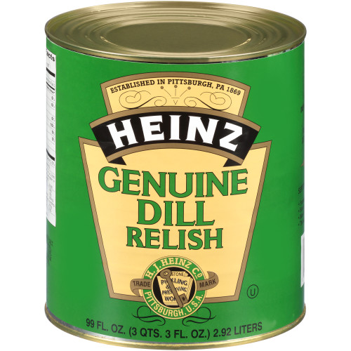 HEINZ Genuine Dill Relish #10 Can, 99 fl. Oz. (Pack of 6)