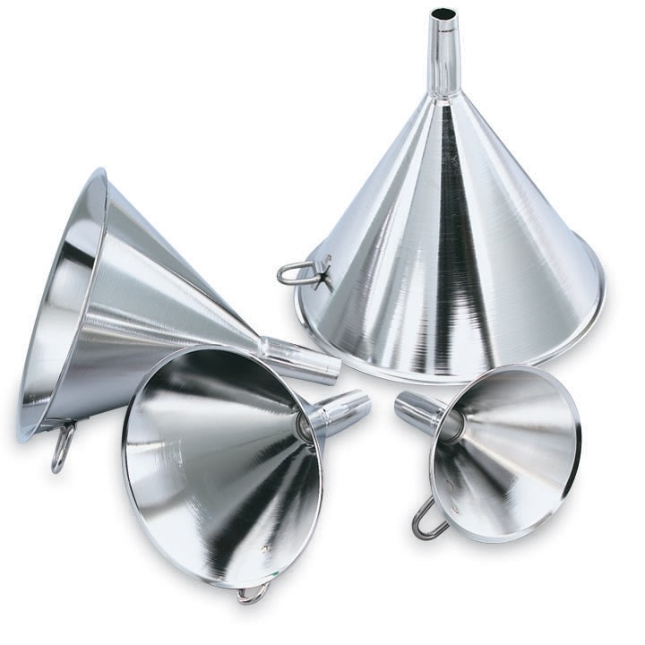 8-inch 2-quart stainless steel funnel