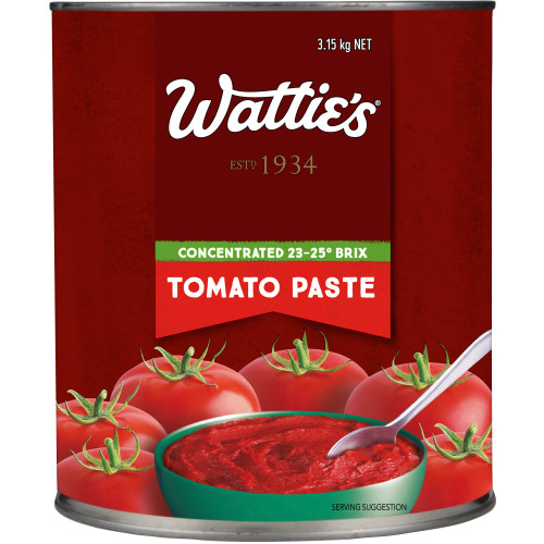 Wattie’s® Tomato Paste Concentrated 23-25° Brix 3.15kg x 3 