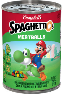 Super Mario Bros.® Shaped SpaghettiOs® with Meatballs