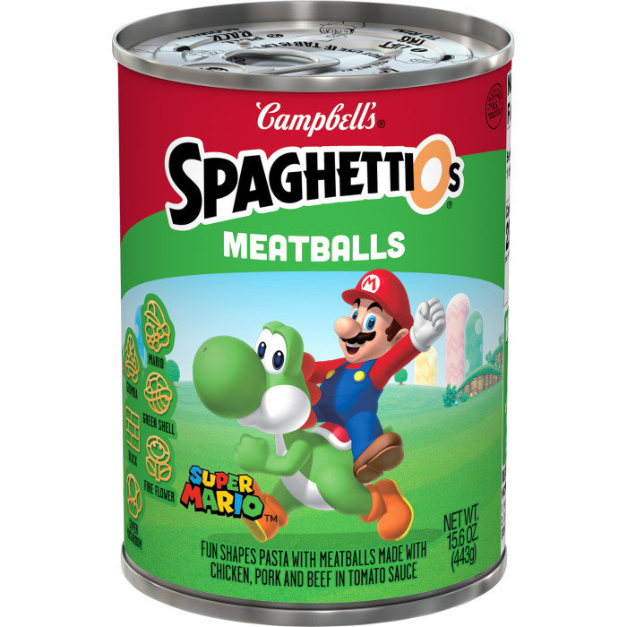 Super Mario Bros.® Shaped SpaghettiOs® with Meatballs
