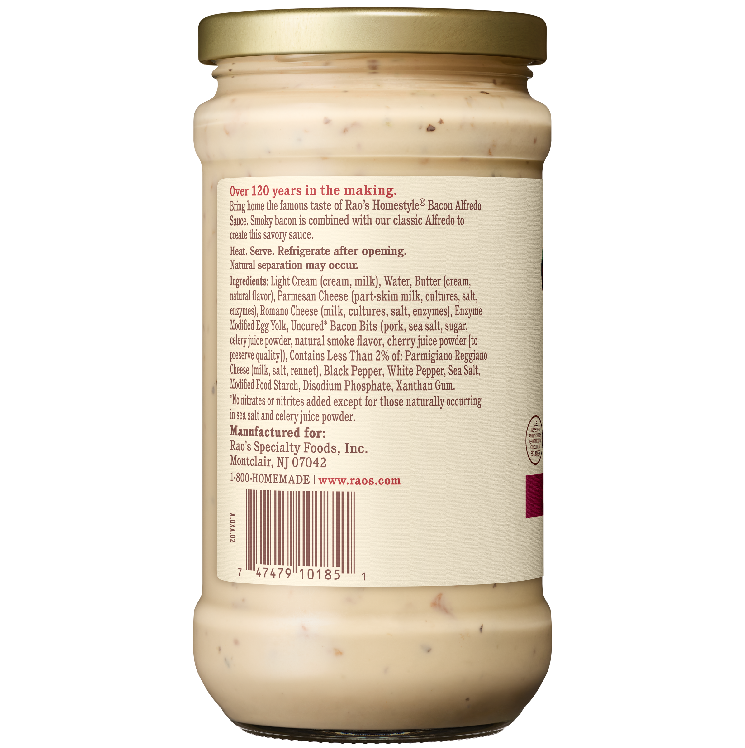 Bacon Alfredo Sauce, 15 oz - Left Image