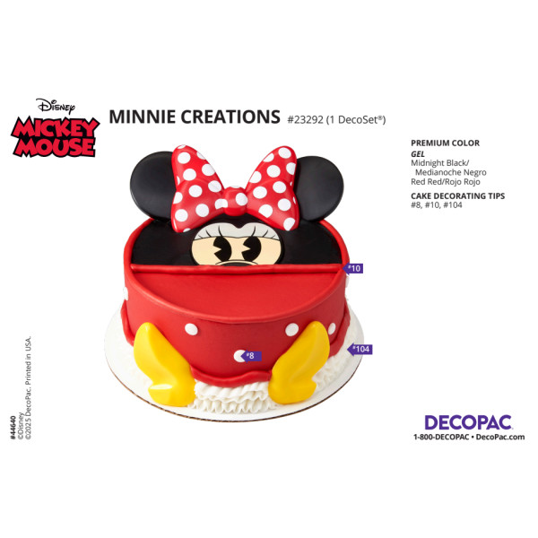 Disney's Minnie Mouse Creations Cake Decorating Instruction Card