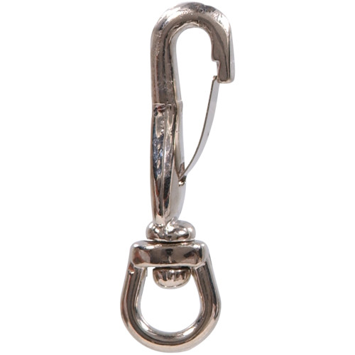 Hardware Essentials Round Swivel Eye Nickel Spring Snap 1/4