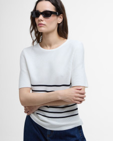 Ivy Striped Short-Sleeved Jumper Cloud