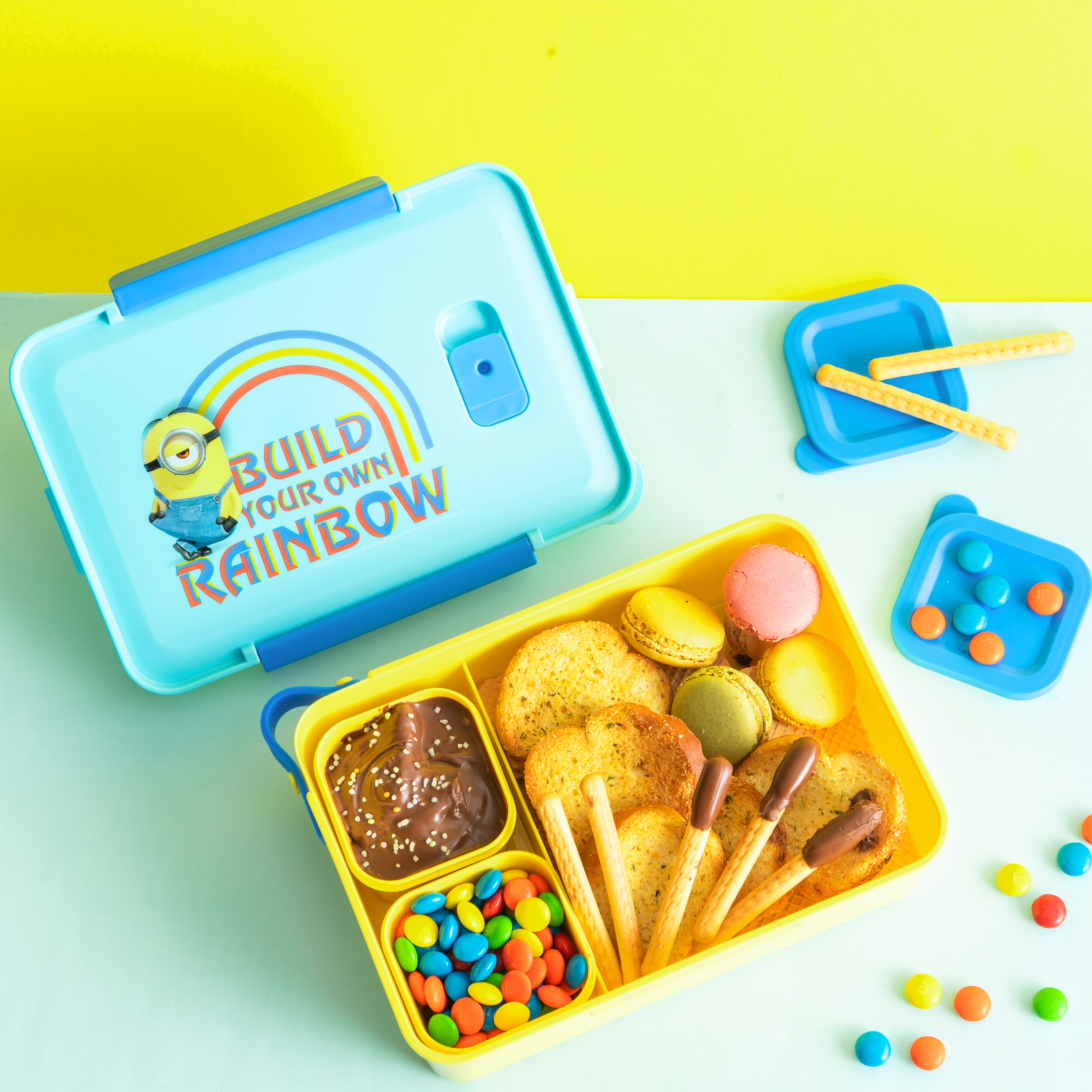Minions 2 Movie Reusable Divided Bento Box, Stuart the Minion, 3-piece set slideshow image 5 Minions 2 Movie Reusable Divided Bento Box, Stuart the Minion, 3-piece set slideshow image 5