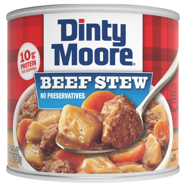 DINTY MOORE(r) Stew, Beef, 12/20oz . C1N1 - Front No Plunge In Package (Hi Res)