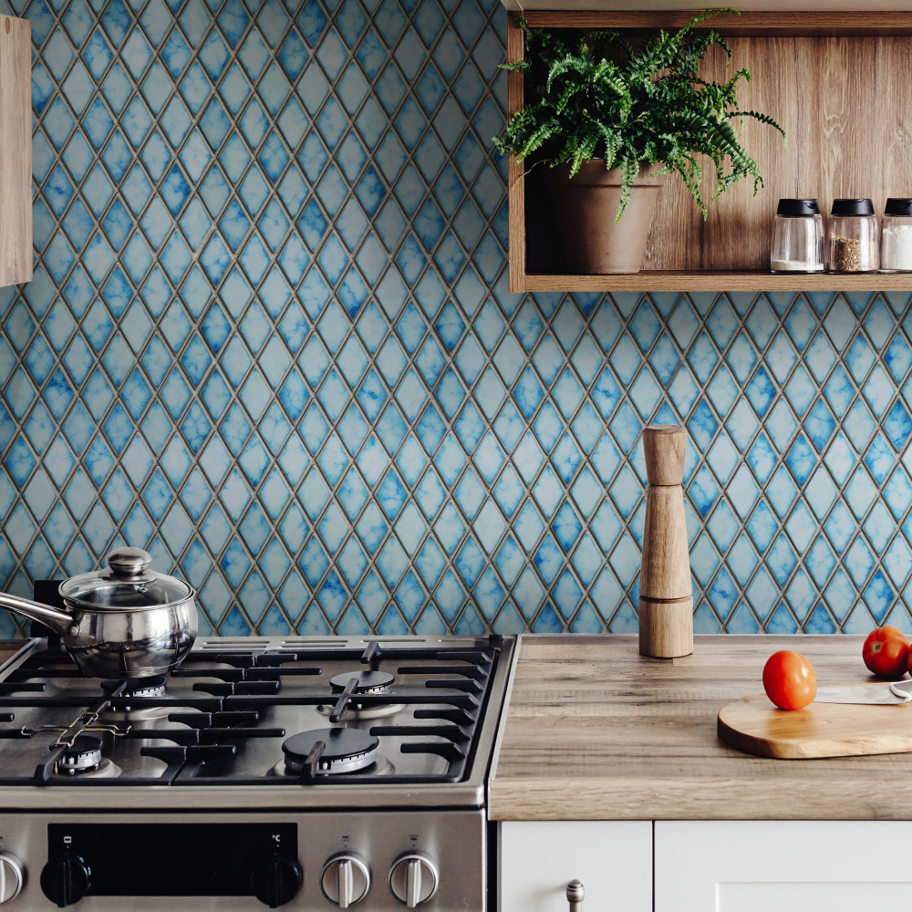 Hudson Kite Marine 10-1/8 in. x 11-3/4 in. Porcelain Mosaic Tile