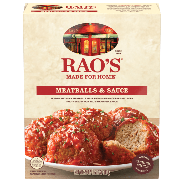 Meatballs & Sauce Frozen Meal, 24 oz - Back Image