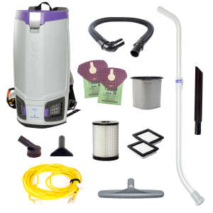 ProTeam, GoFit 6 HEPA w/ Xover Performance Telescoping Wand Tool Kit, 14", Backpack Vacuum