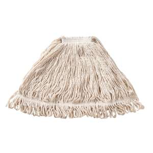 Rubbermaid Commercial, Super Stitch, Cotton Looped-End Wet Mop Head with 1" Headband, 24 oz, White