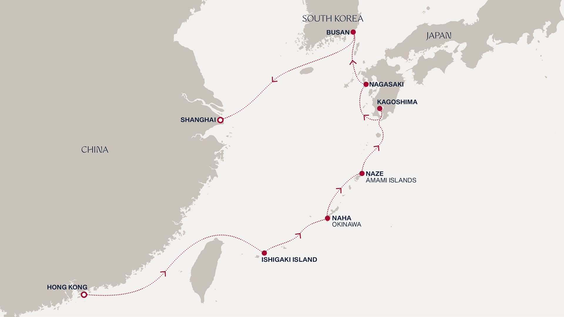 Itinerary map
