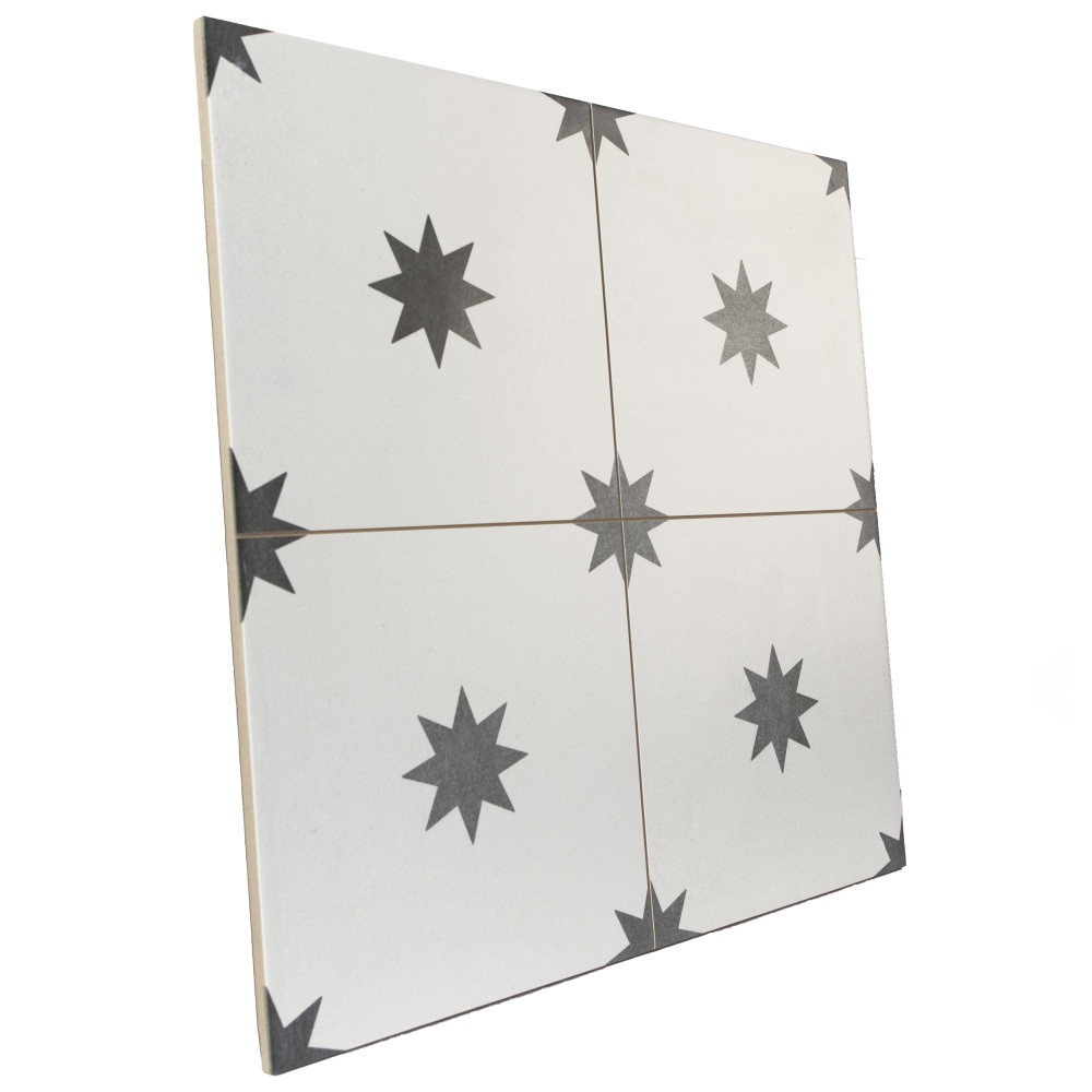 Starlight White 17-3/8 in. x 17-3/8 in. Porcelain Floor and Wall Tile